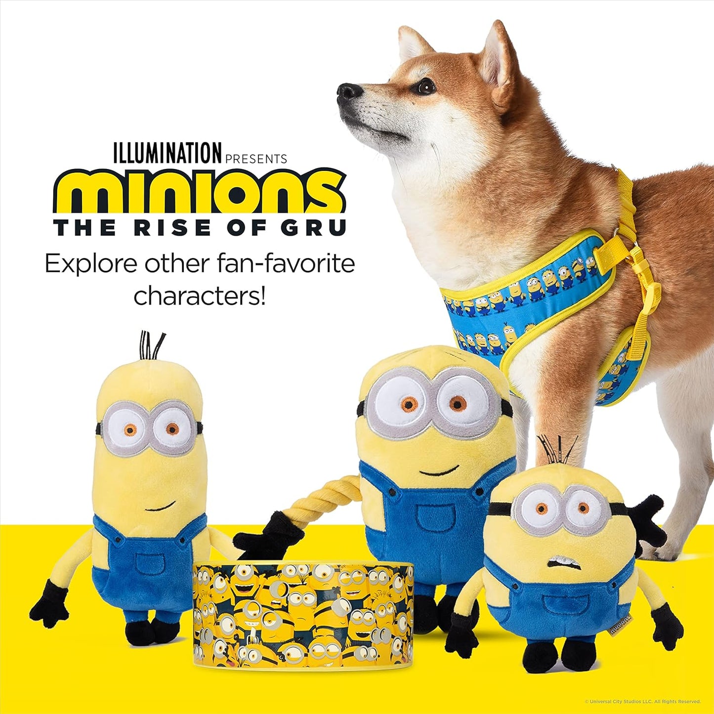 Dog Collar, Medium, Yellow, More than a Minion| Gifts for Fans and Their Pets | Officially Licensed Pet Product from Universal Studios