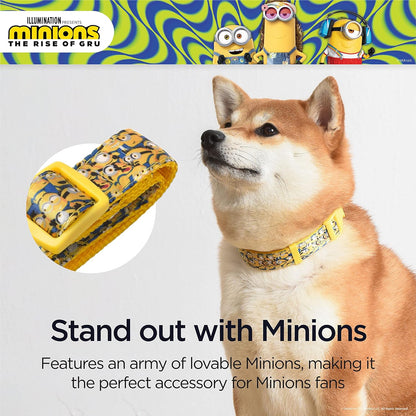 Dog Collar, Medium, Yellow, More than a Minion| Gifts for  Fans and Their Pets | Officially Licensed Pet Product from Universal Studios